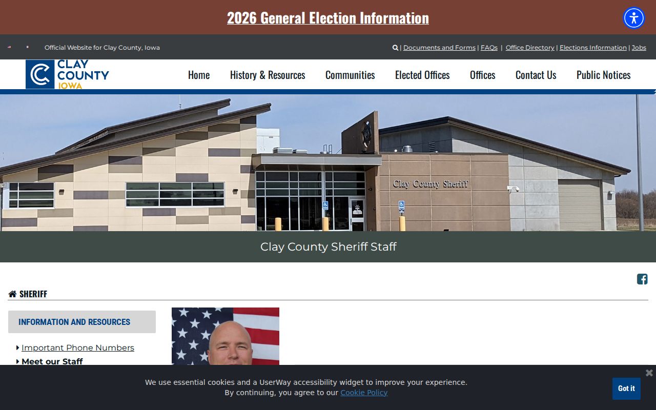 Clay County Sheriff staff connected to arrest and booking records